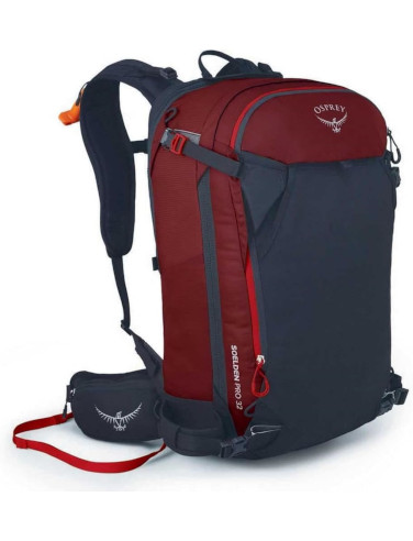 Osprey Soelden Pro 32L Men's Ski & Snowboard Backpack with E2 Airbag - Red Mountain