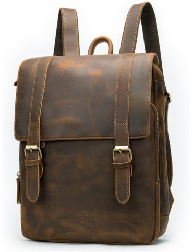 Men's Retro Backpack - Stylish 14 Inch Laptop Travel Bag | Large Capacity & Versatile Use